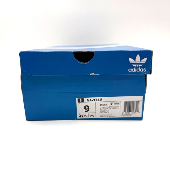 adidas Gazelle Men's Size 9 Collegiate Navy / White / Gold Metallic BB5478 NEW - Picture 7 of 7